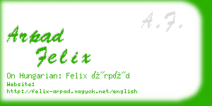 arpad felix business card